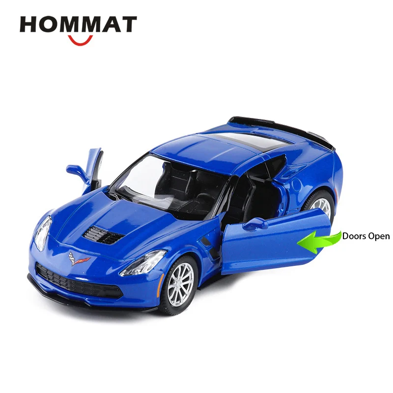 HOMMAT масштаб 1:36 Chevrolet Corvette C7 спортивная модель автомобиля из сплава Модель детские