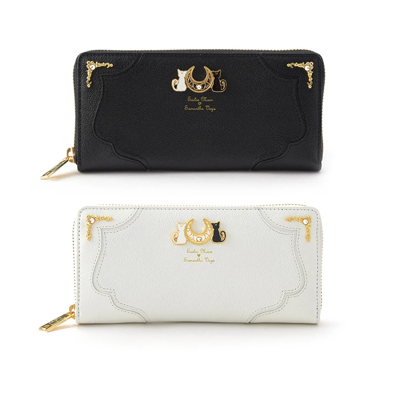 

New Anime Sailor Moon Tsukino Usagi Cosplay Accessories Women Girls Moon Luna Symbol Handbag Clutch PU Wallet Zipper Coin Purse