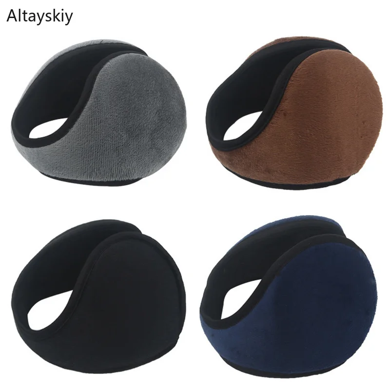 

Earmuffs Women Winter Classic Rear Wear Antifreeze Cotton Plush Womens Ear Warmer High Elasticity Trendy Solid Simple Earmuff