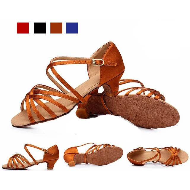 Туфли для латинских танцев девочек Детская обувь сальсы Mujer Zapatos De Baile Latino | Спорт и