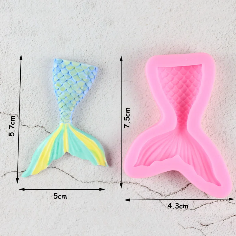 3D хвост русалки силиконовые формы в виде Ракушки Морская звезда форма для мыла или выпечки инструменты для украшения свечи формы DIY ремесла формы для шоколадной глазури - Цвет: CB260