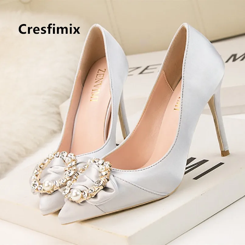Cresfimix Frauen/пикантные свадебные туфли на высоком каблуке высокого качества Модные