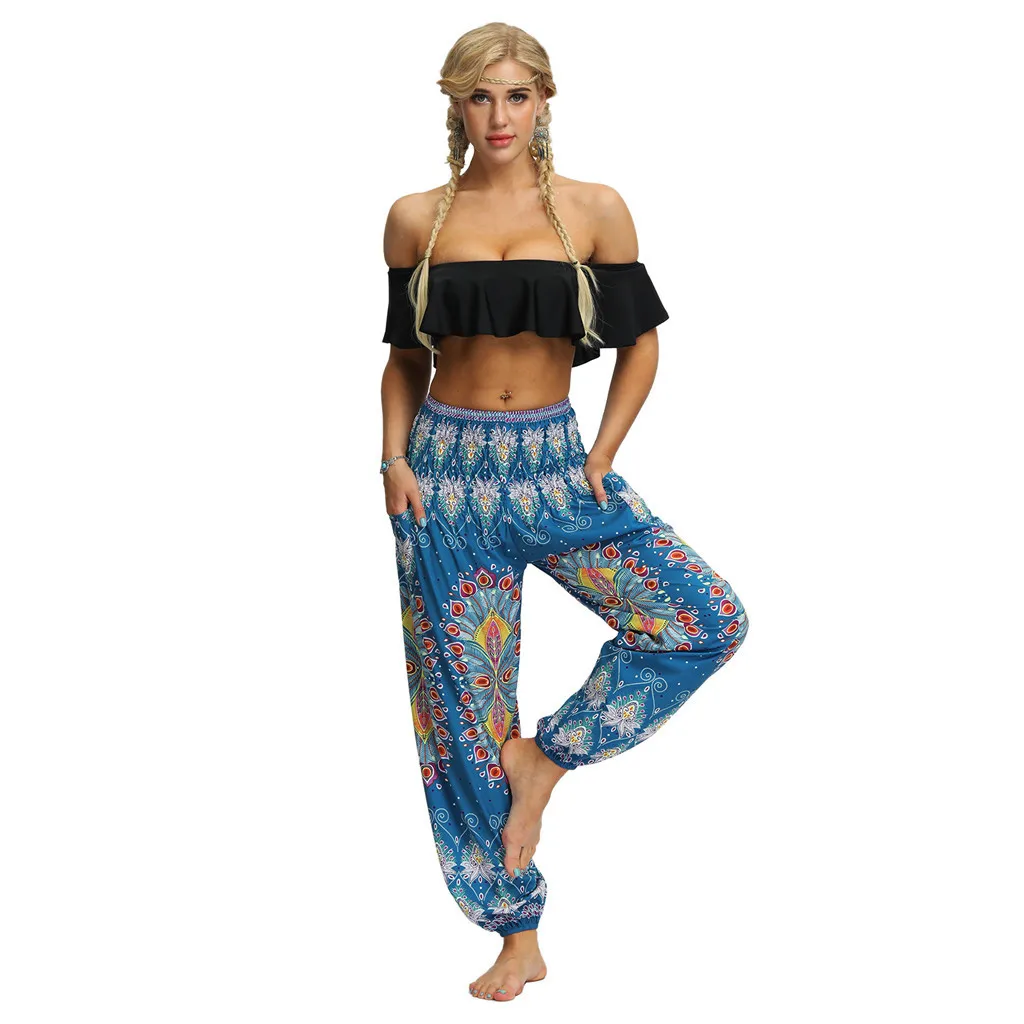 Повседневные женские штаны-шаровары; pantalones mujer pantalones de mujer; уличная одежда; коллекция года; свободные хиппи-мешковатые Boho Aladdin брюки; Z4