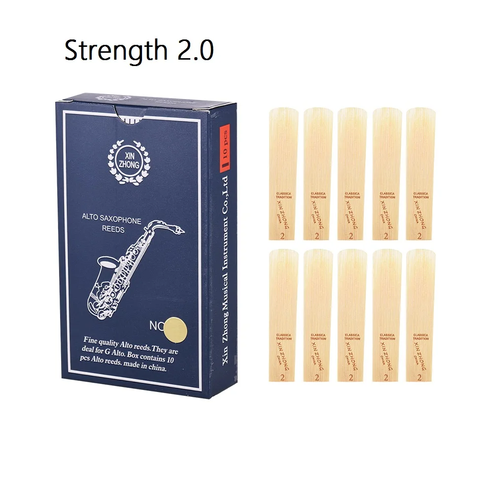 Strength 2.0 10 шт./кор. G альт-саксофон тростник нормального уровня G альт-саксофон альт саксофон сила тростника 2,0/2,5/3,0 для начинающих - Цвет: Strength 2.0