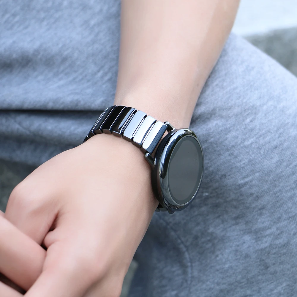 SIKAI 22 мм Универсальный керамический ремешок для часов Amazfit Stratos 2 GTR 47 мм ремешок для часов huawei GT браслет