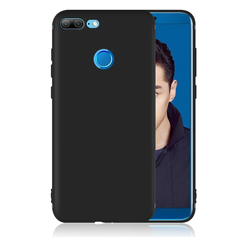 черный цвет матовый силиконовый бампер для huawei honor 9 lite чехол Анти отпечатков