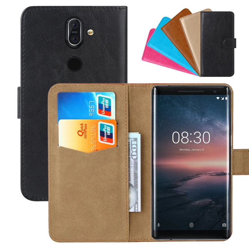 Роскошный чехол-кошелек для Nokia 8 Sirocco из искусственной кожи в стиле ретро с