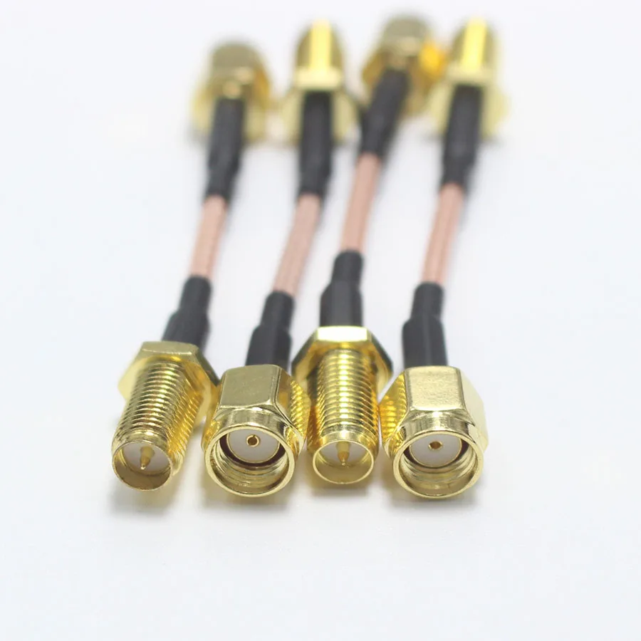 1 шт. RP SMA Штекерный к Гнездовой разъем RF коаксиальный булочка обжимной RG316 Coax