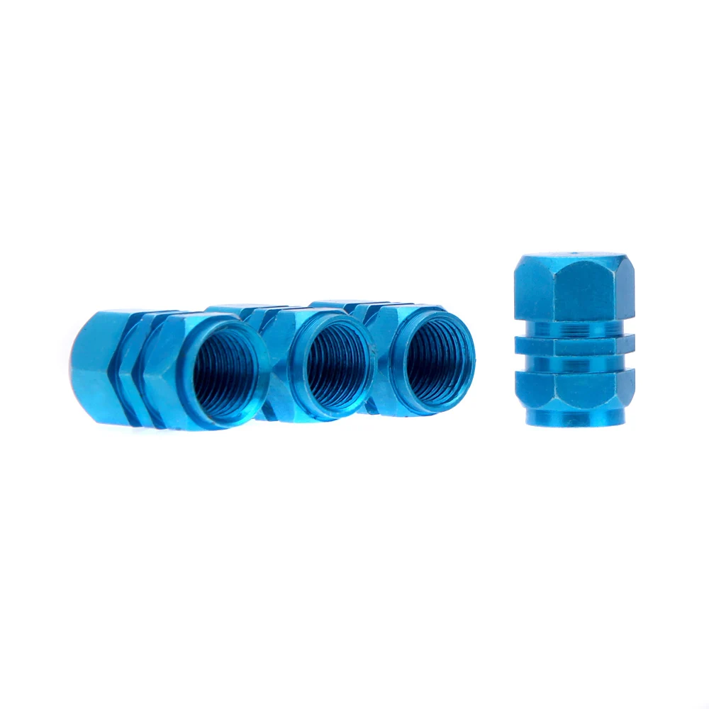 Universal 4 PCS Auto Bicycle Car Tire Cap Tyre Wheel Hexagonal Ventile Air Valve Stems Cover Airtight rims Accessories |