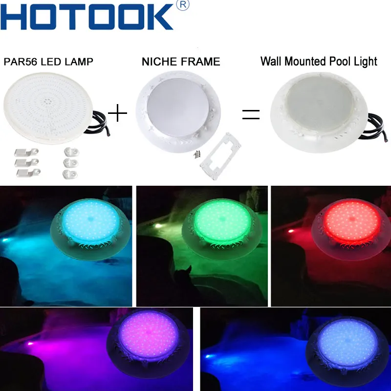 Новинка подводный светильник hotake s PAR56 RGB светодиодный для бассейна IP68