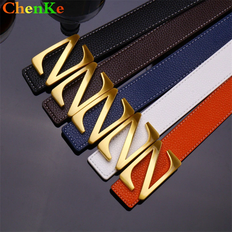 ChenKe новые высококачественные Брендовые мужские модные роскошные ремни для мужчин с буквой Z из натуральной кожи ремни для мужчин дизайнерский ремень