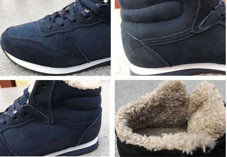 Новые модные мужские зимние ботинки плюшевые супер теплые рабочая обувь