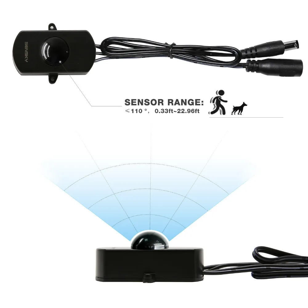 Sensky DC 5 в 12 В 24 В 5A PIR сенсор переключатель Мини PIR инфракрасный ИК датчик движения Детектор переключатель модуль для светодиодные ленты светильник