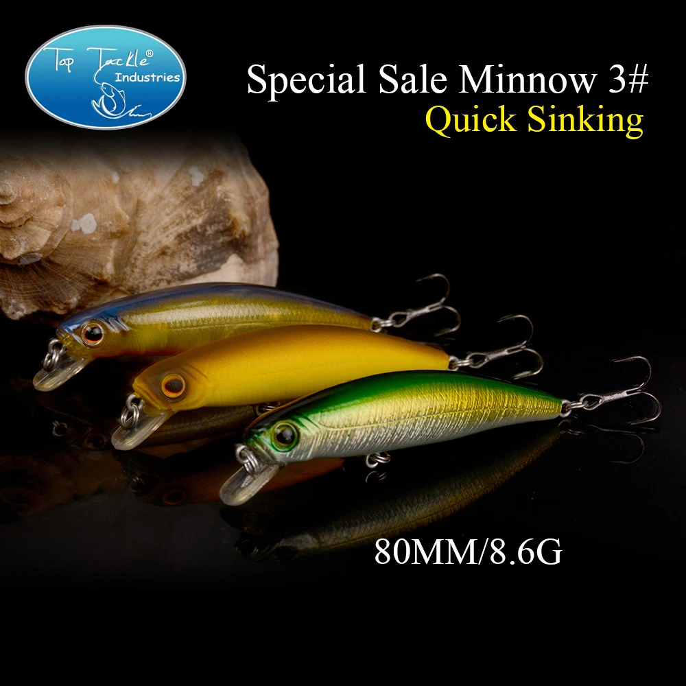 Специальная распродажа Рыболовная Приманка Minnow 3 типа с крючком VMC|fishing lure|fishing minnow