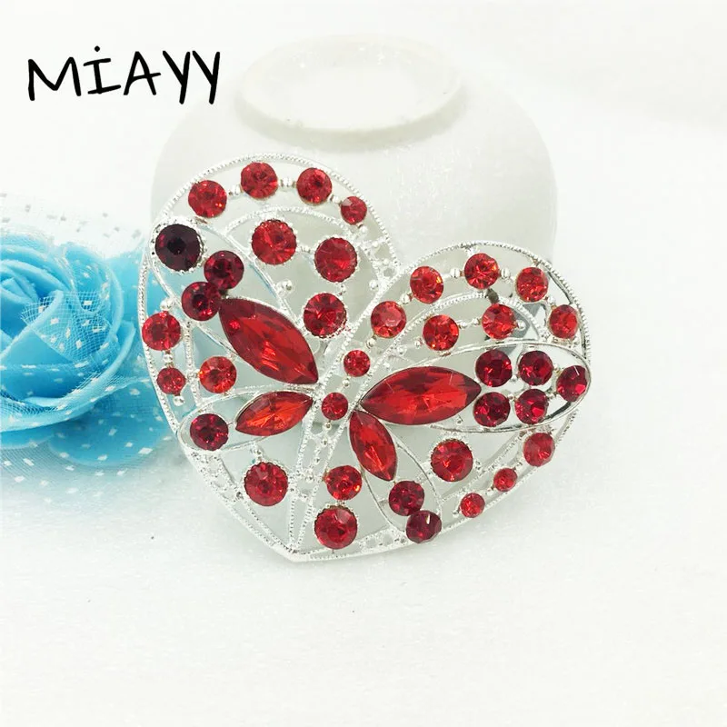 New Vintage Crystal Rhinestone Heart Butterfly Brooch Jewelry Women Clothes Accesseries Silver Golden Bridal Wedding Pins | Украшения и
