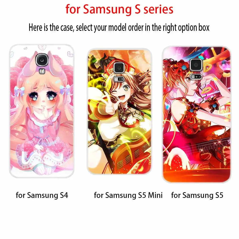 Японский мультфильм аниме Kawaii для девочек Мягкая обложка Samsung Galaxy S7 край S8 S9 S10 S11