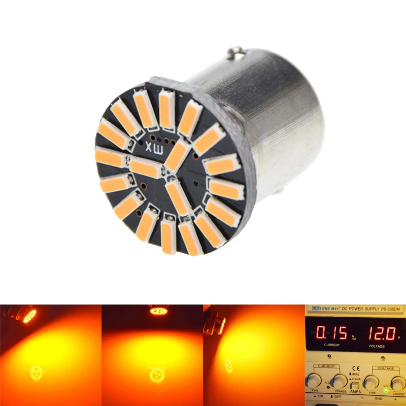 1x 1156PY BAU15S янтарный оранжевый желтый автомобильный 4014 светодиодный 19 SMD 150