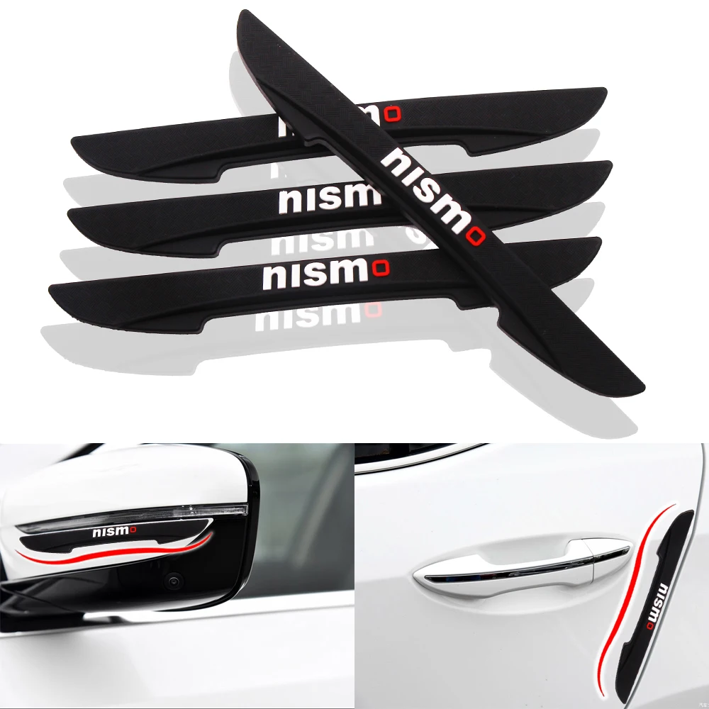 4 шт. защитные полосы для дверей автомобиля Nismo Nissan Juke Tiida Teana GTR 350Z 370Z 240SX|Наклейки