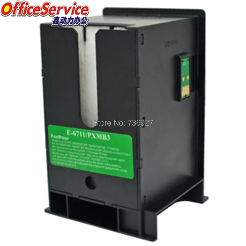 Совместимый отработанного контейнер для чернил T6711 для Epson WF-3010 3520 3530 3540 3621 7110 7610 7620 3011 3531 3641 7111 7611 7620 принтер