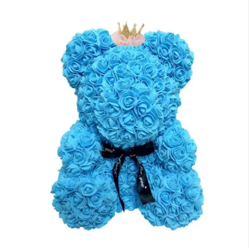 40cm Artificial Flowers Rose Bear Multicolor Plastic Foam Flower Teddy Valentines Day Gift Birthday Party Decorations | Дом и сад