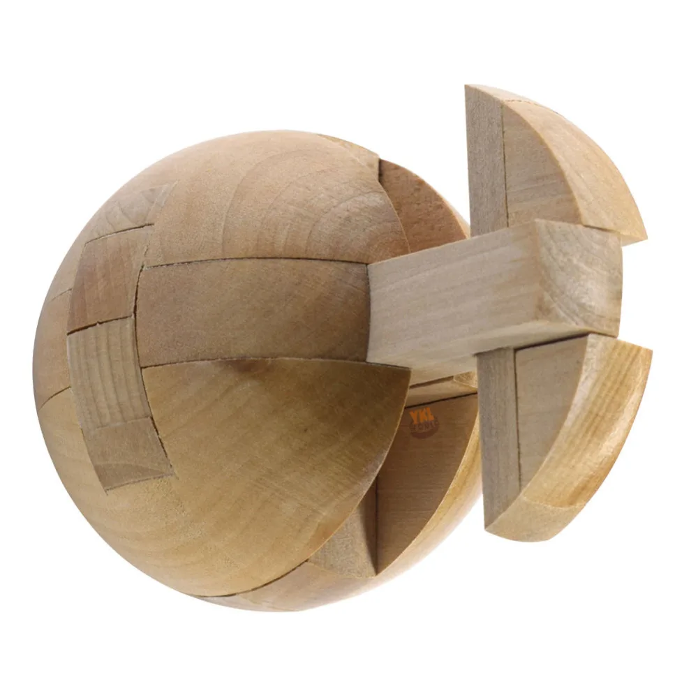 Традиционный головоломки деревянные Любань блокировки магия дерева мяч Дети