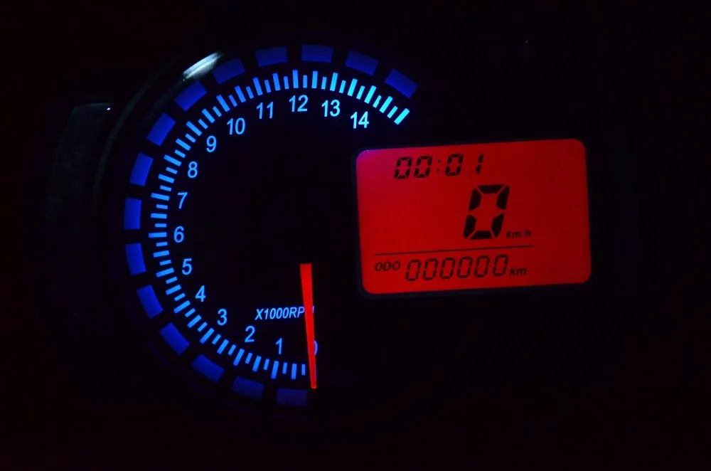 7 цветов Регулируемый мотоцикл цифровой спидометр KOSO lcd цифровой одометр 299 MPH/KPH универсальный для мотоцикла легко установить