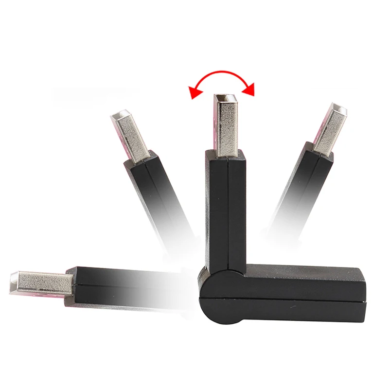 

Fixed bending 45 to 180 degree USB 2.0 A Male to Female Angled Adaptor