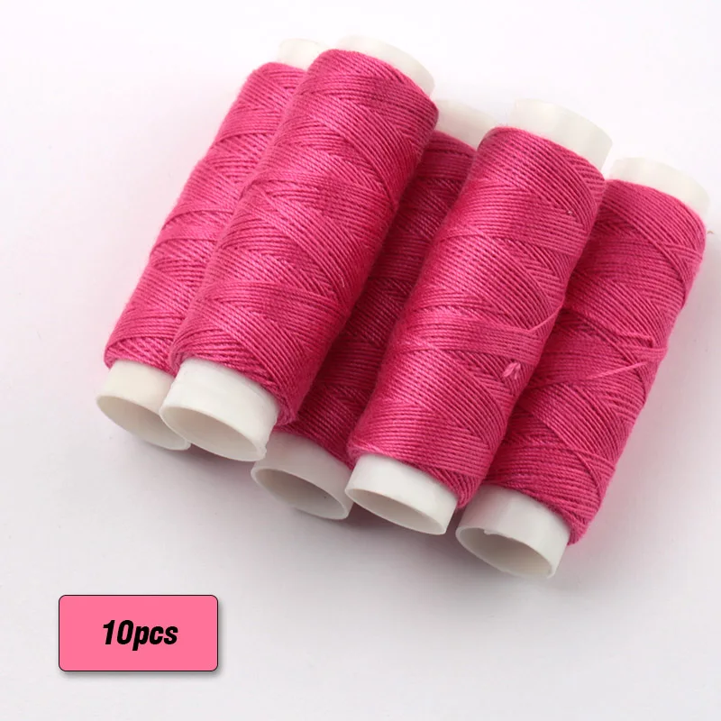 rose x 10roll 50 м/рулон многоцветная ручная работа джинсовая толстая нить швейная игла diy швейная подходящая Полиэстер маленький рулон - Цвет: rose x 10roll