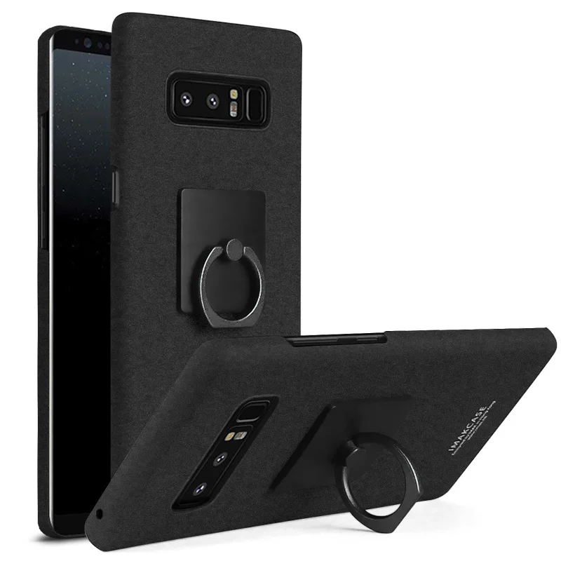 IMAK Cowboy hard Case for Samsung Galaxy Note 8 Back Cover Matte Cases Note8 Frosted Stand with Ring Holder |