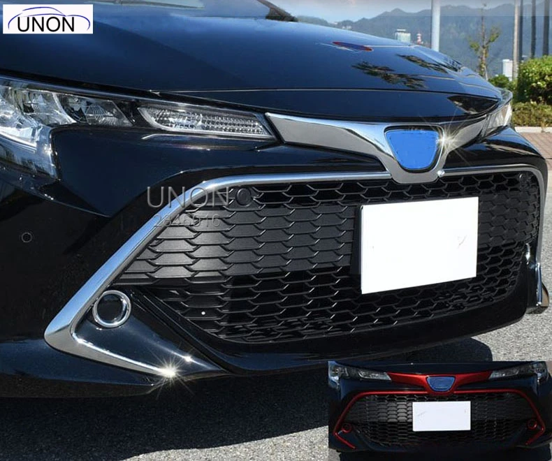 Для Toyota Corolla E210 Sport хэтчбек Auris ABS Хромированная Автомобильная Передняя Центральная решетка Gird полоса накладка