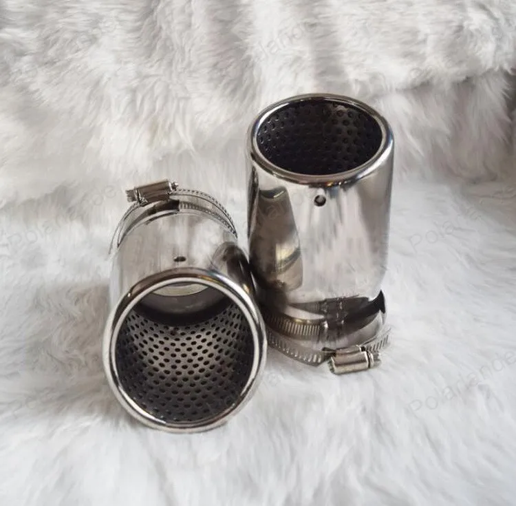 Автомобильный хромированный задний глушитель выхлопной трубы из нержавеющей