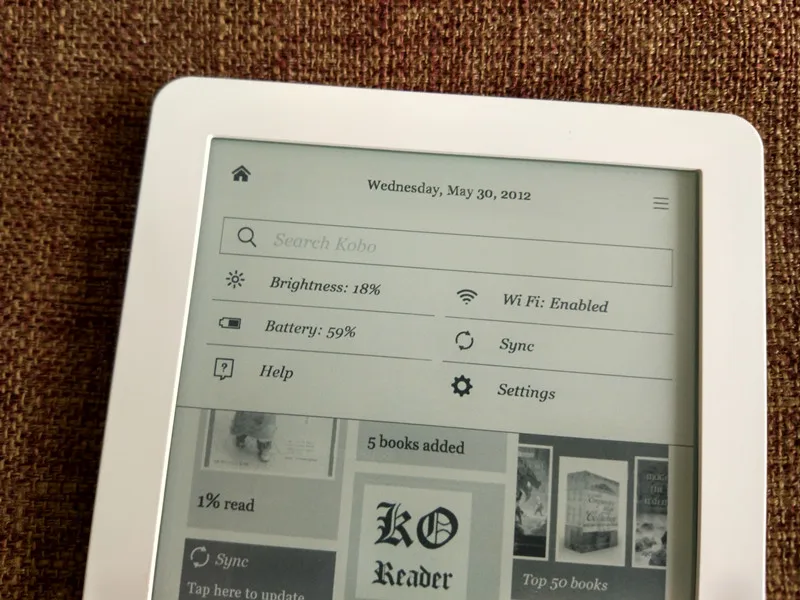 Белый Встроенный светильник Kobo Glo электронная книга читатель E-ink 6 дюймов 1024x768 wifi сенсорный экран 2 Гб читалка, не Glo HD