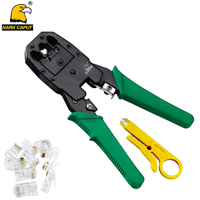 

3-in-1 Networking Crimping Pliers RJ45/RJ11/RJ12 Cable Wire Stripper Electrician Gadget With 10pcs Network Crystal Head