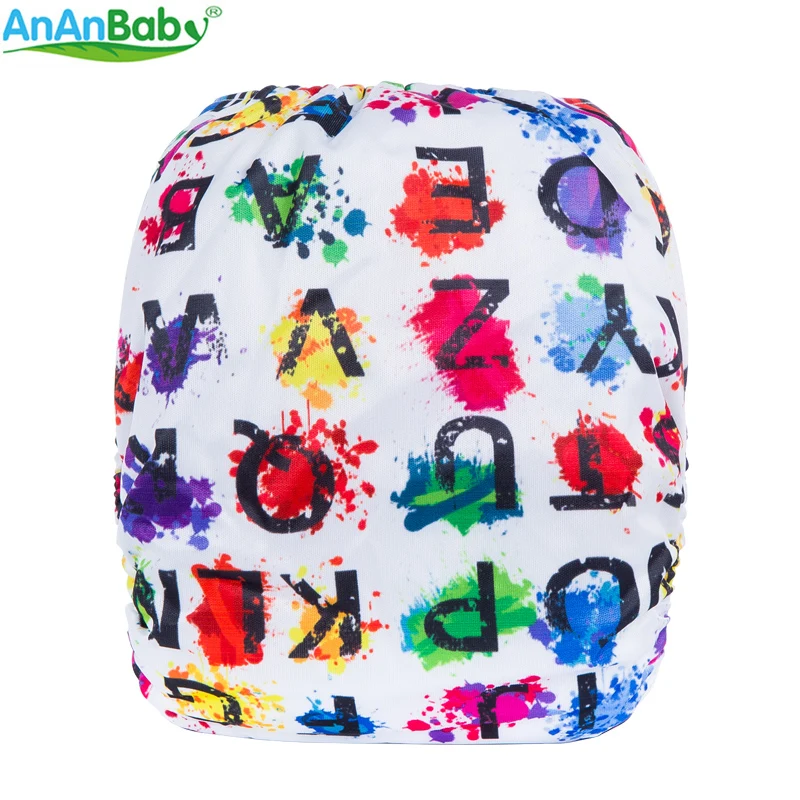 Ananbaby тканевые подгузники с цифровыми принтами карманные детские моющиеся со