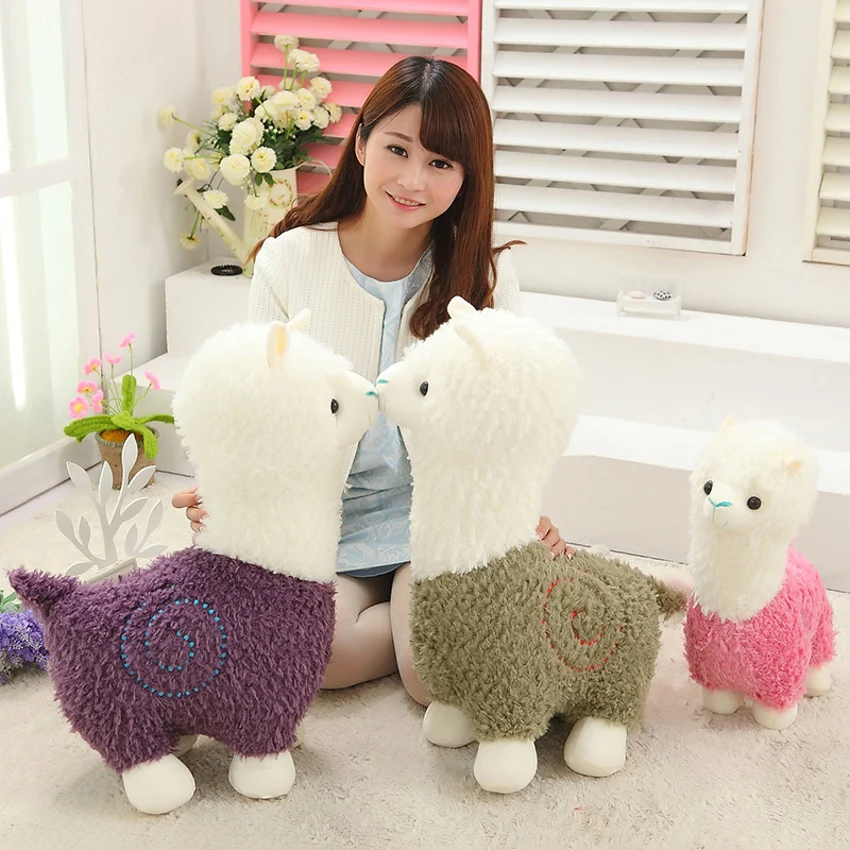 Lovely White Alpaca Llama Plush Toy Doll Animal Stuffed Dolls Japanese Soft For Kids Birthday Gifts | Игрушки и хобби