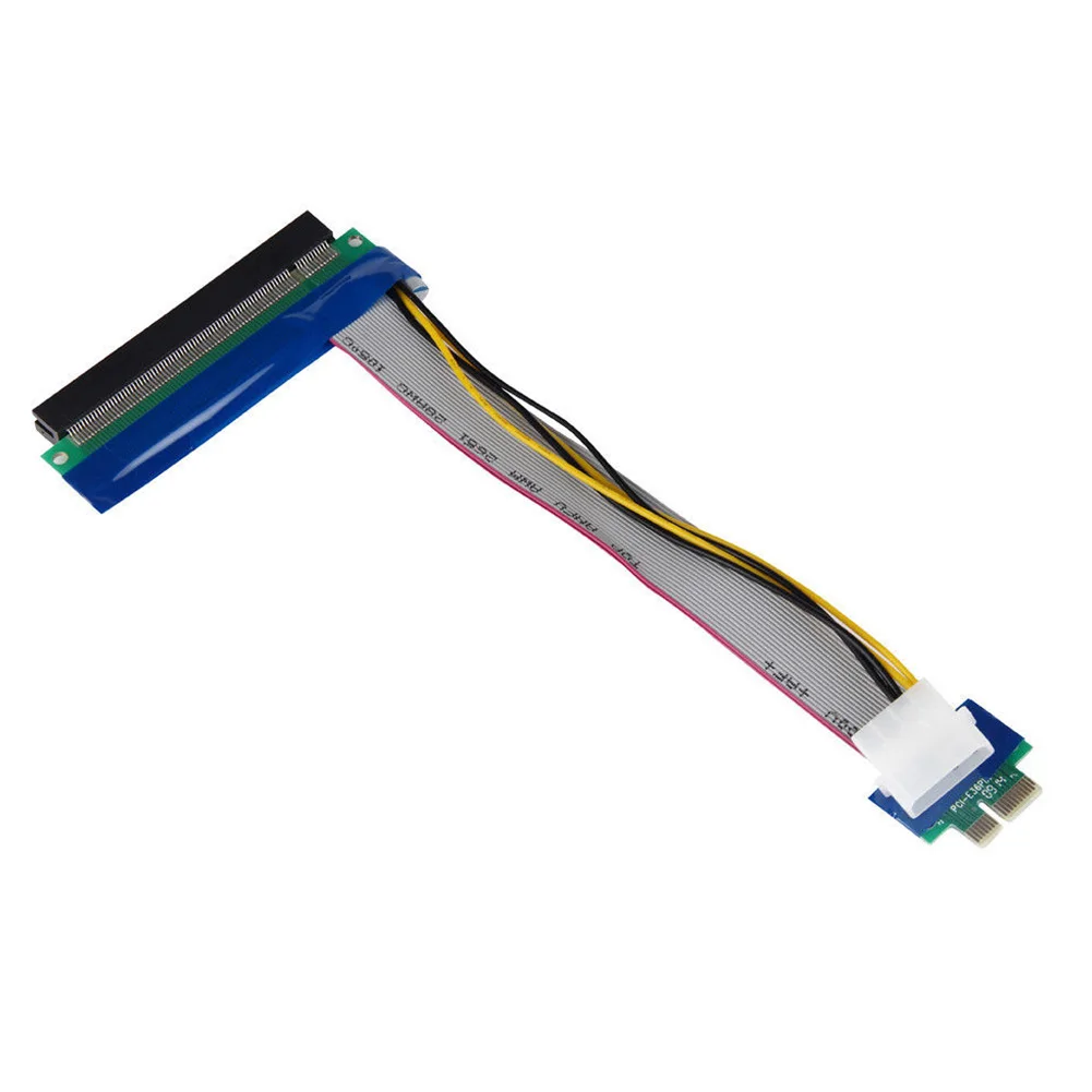 PCI-E Экспресс 1x к 16x стояк лента для картриджей расширитель расширение кабель molex