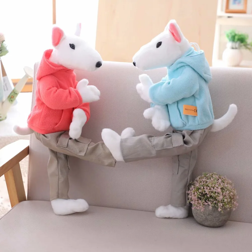 Плюшевая игрушка Bull Terrier Спортивная собака шарнирная плюшевая подвижные длинные