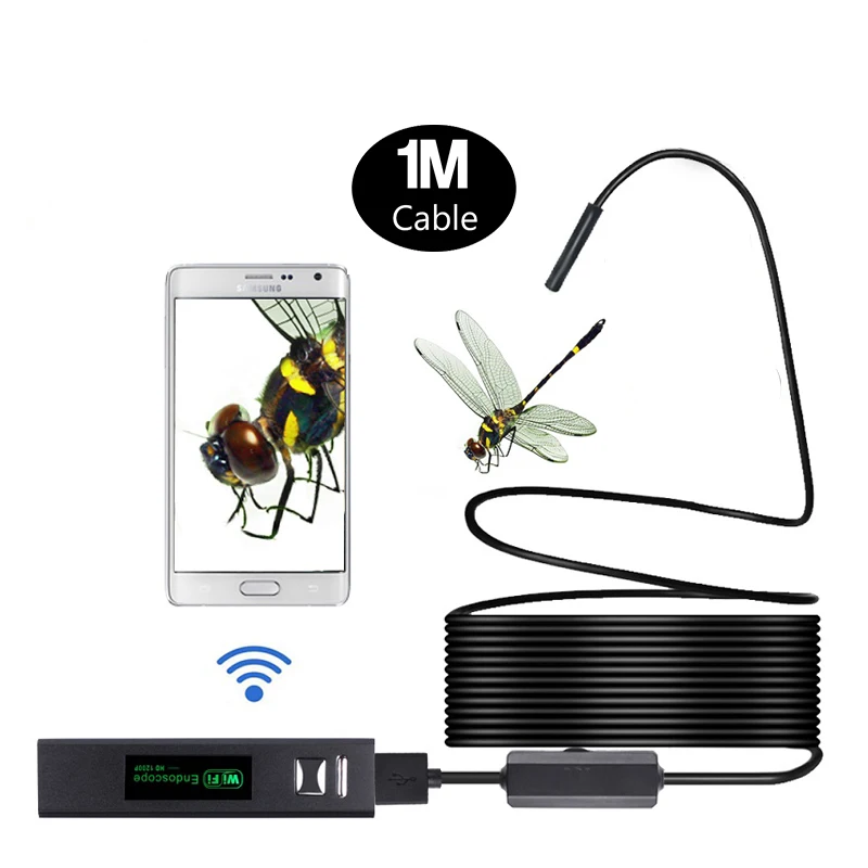 ZCF150 1 метр жесткий проводной бороскоп Инспекционная камера беспроводная wifi