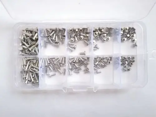 220 шт. набор алюминиевых заклепок с плоской головкой M2/M2.5|rivet stud|rivet banglerivet clutch |