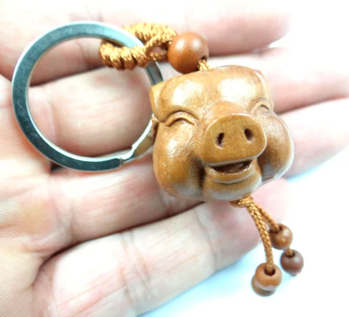 Натуральное красное дерево трехмерный гравировальный брелок с дизайном