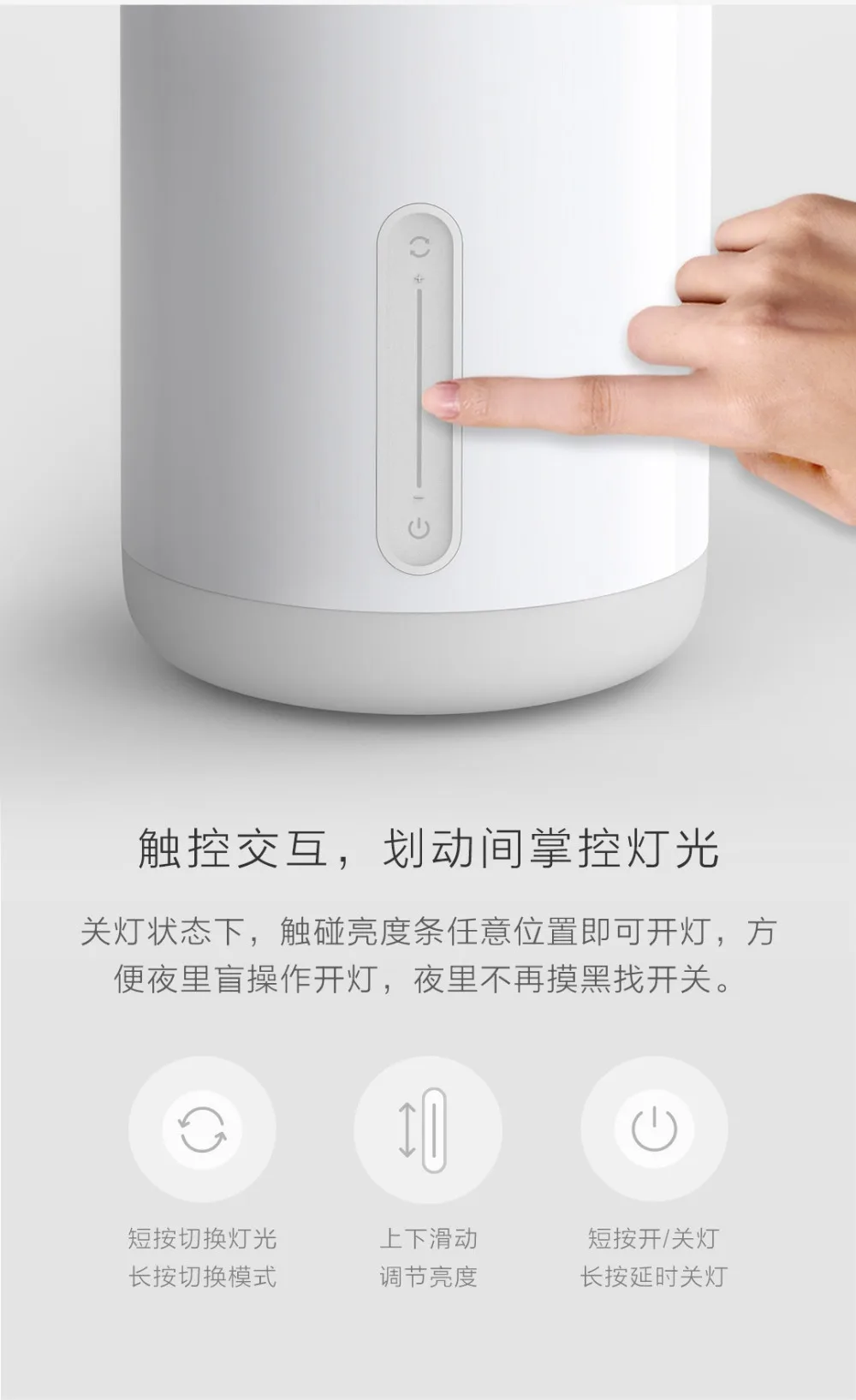 Оригинальная прикроватная лампа Xiaomi Mijia Yeelight Meter 2 с многоязычным управлением, сенсорный выключатель, умное приложение, регулировка цвета для Apple