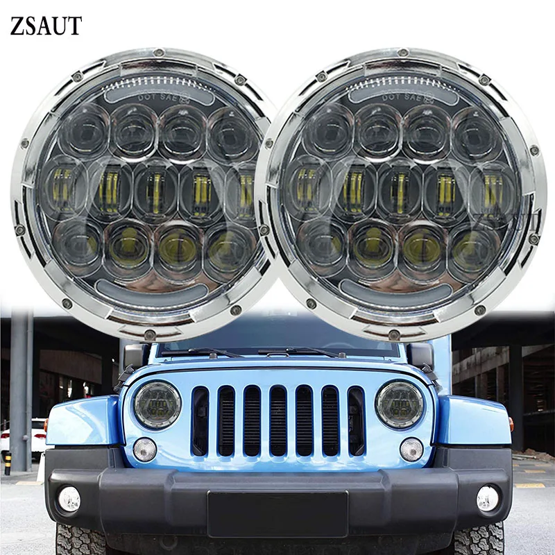 7 &quotсветодиодный круглые фары для Лада 4x4 urban Niva Автомобильный свет DRL Jeep Wrangler JK LJ CJ