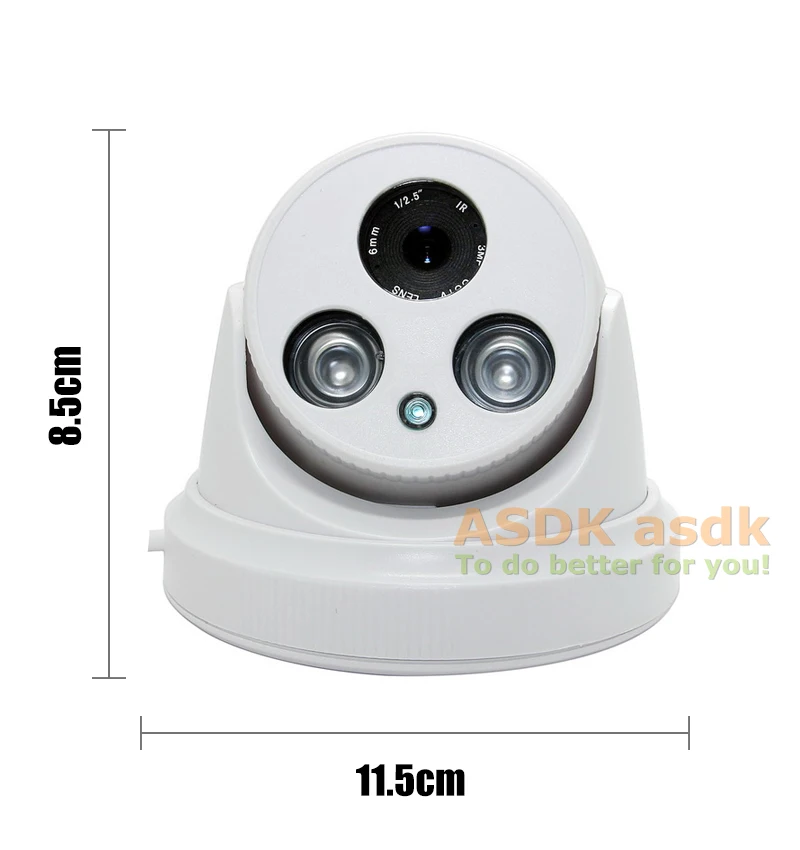 HD Крытый 1080P IP камера 2 Массив Большой светодиодный ИК FHD купол 2.0MP безопасности ONVIF
