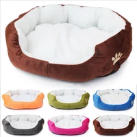 dog cat bed house winter warm soft sherpa padded cashmere pet nest dog sofa cushion bed cat litter super warm kennel for animal