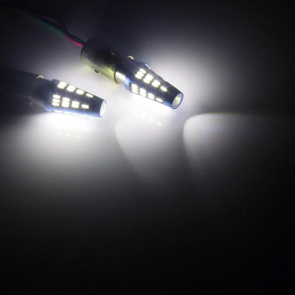 ANGRONG 2x белая 380 P21/5 Вт BAY15d офсетная лампа SMD 48 Светодиодный Боковой индикатор