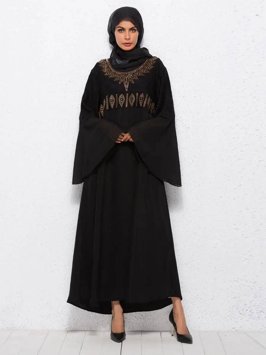 Женские мусульманские длинные платья с длинным рукавом Abaya Jilbab любой случай