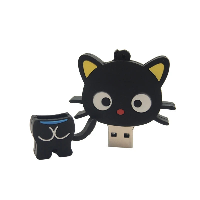 Акция Новое поступление u диск мини накопитель Черный Кот usb флэш Флешка 4 ГБ 8 16 32 64