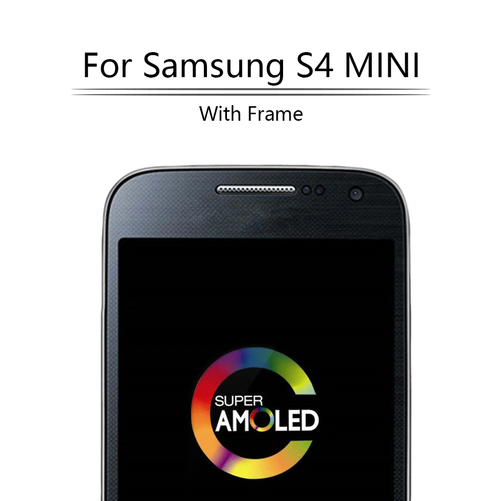 ЖК-дисплей 4 3 дюйма AMOLED для SAMSUNG Galaxy S4 Mini сенсорный экран с рамкой и дигитайзером