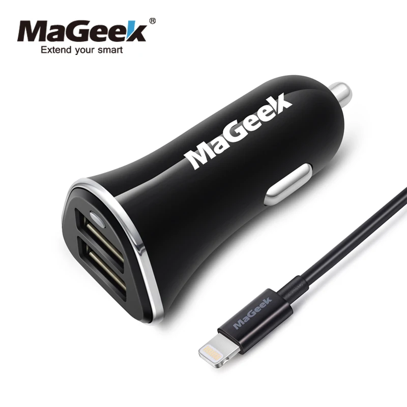 Автомобильное зарядное устройство MaGeek с двумя портами и USB портами|dual port|charger usb