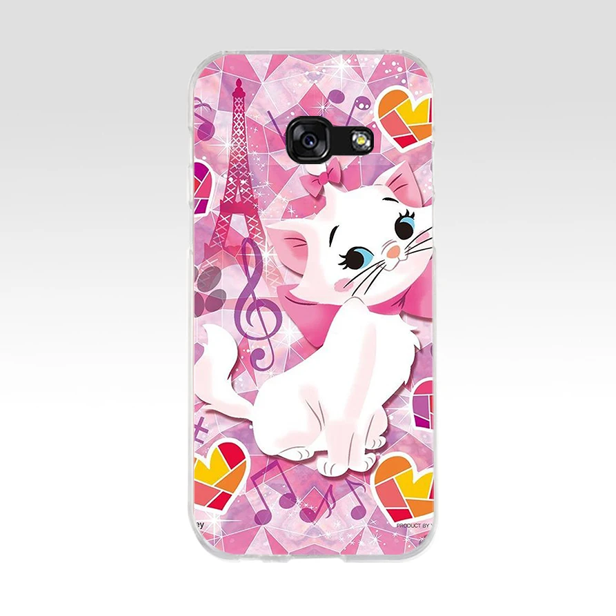Мультяшный аристократ Marie Cats Мягкий Силиконовый ТПУ чехол для телефона Samsung a3 a5 2017